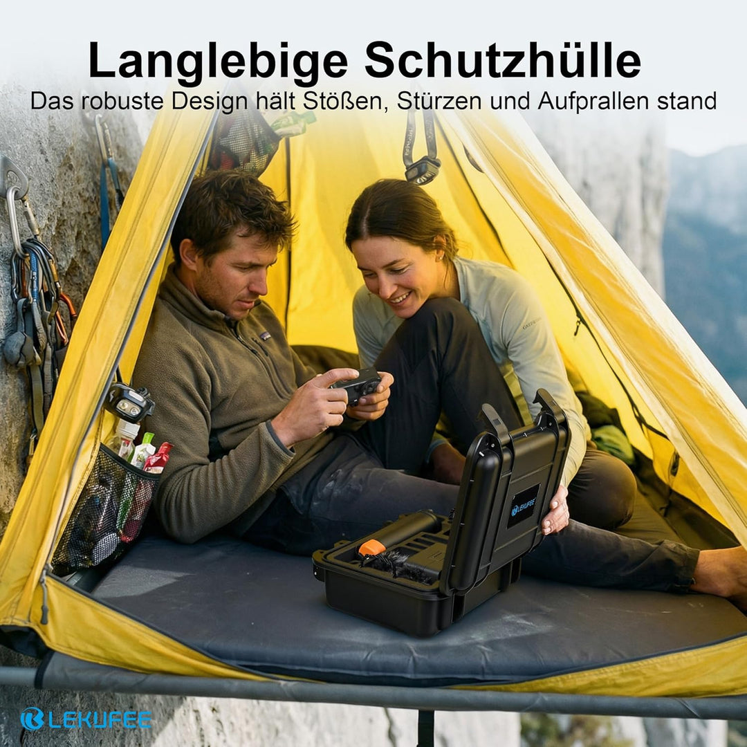 LEKUFEE Kleiner Wasserdichter Hartschalenkoffer für DJI Osmo Action 6/5 Pro/4/3 Actionkamera,Adventu