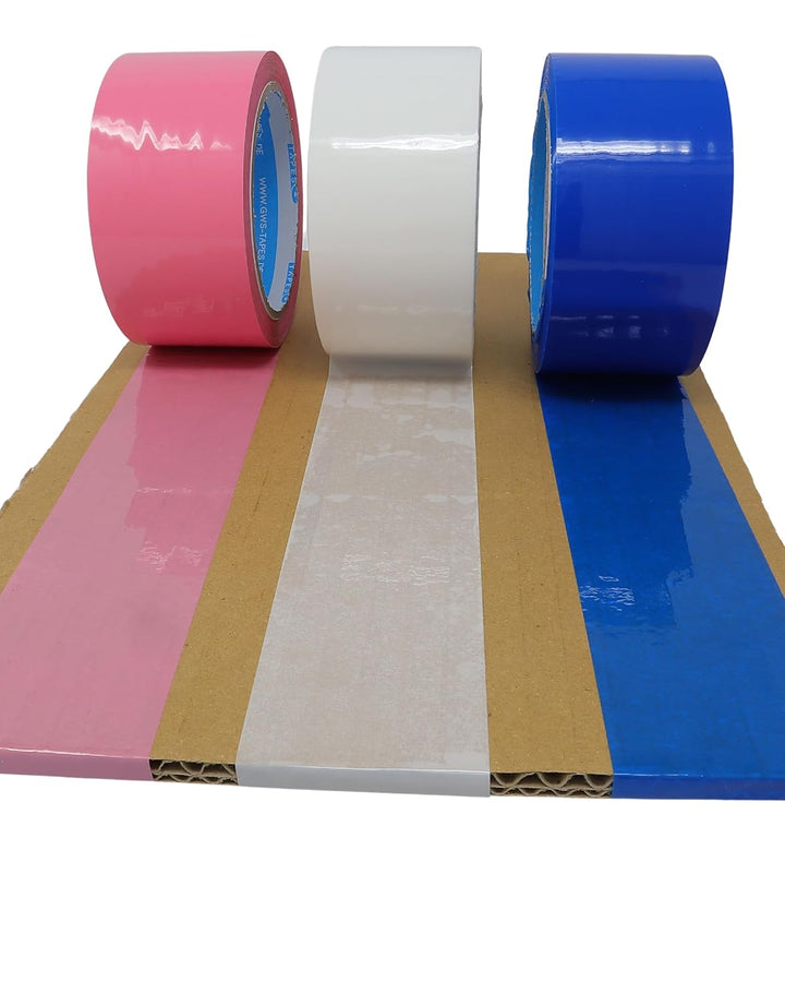 gws Verpackungs-Set mit robustem Lager/-Industrie Abroller und 6 Rollen Pink 66m x 50mm zum Verpacke