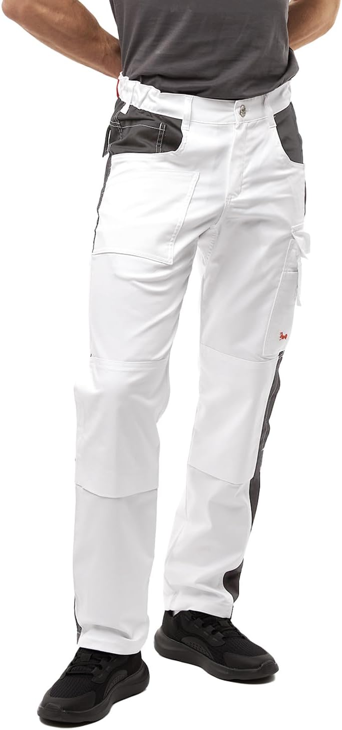 strongAnt Arbeitshose Herren Power Stretch Outdoorhose 50 Weiss-grau / Strong Cotton Stretch, 50 Wei