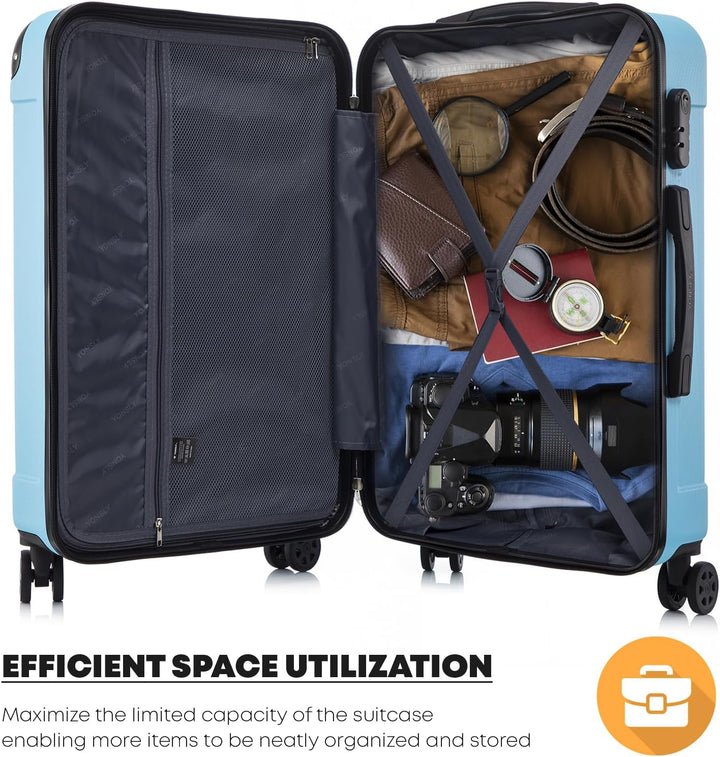 Koffer Suitcase Set, Trolley Reisekoffer, Rollkoffer Handgepäck, Kofferset, Gepäckset mit 4 Rollen 3