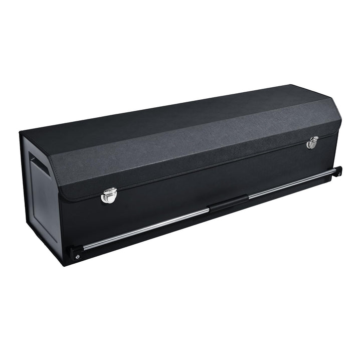 Auto Kofferraum Organizer Gross XXL, Aufbewahrungsbox mit Deckel und Stabilem Griff, 90L Premium Led