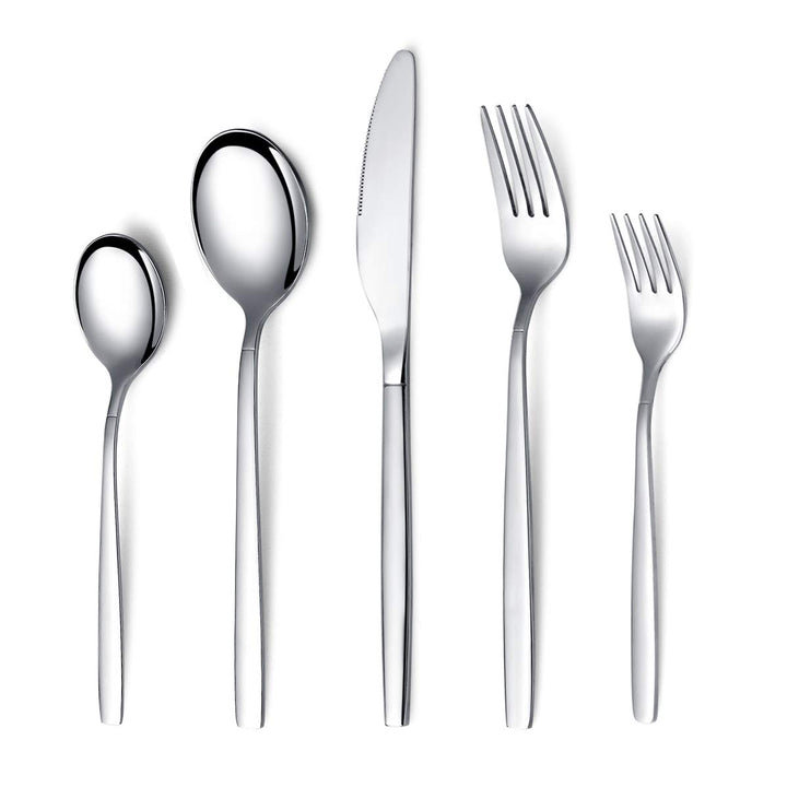 Berglander 30 Stück Edelstahl Besteckset, Gemischte Bestecksets Service für 6 07. Silber, 07. Silber