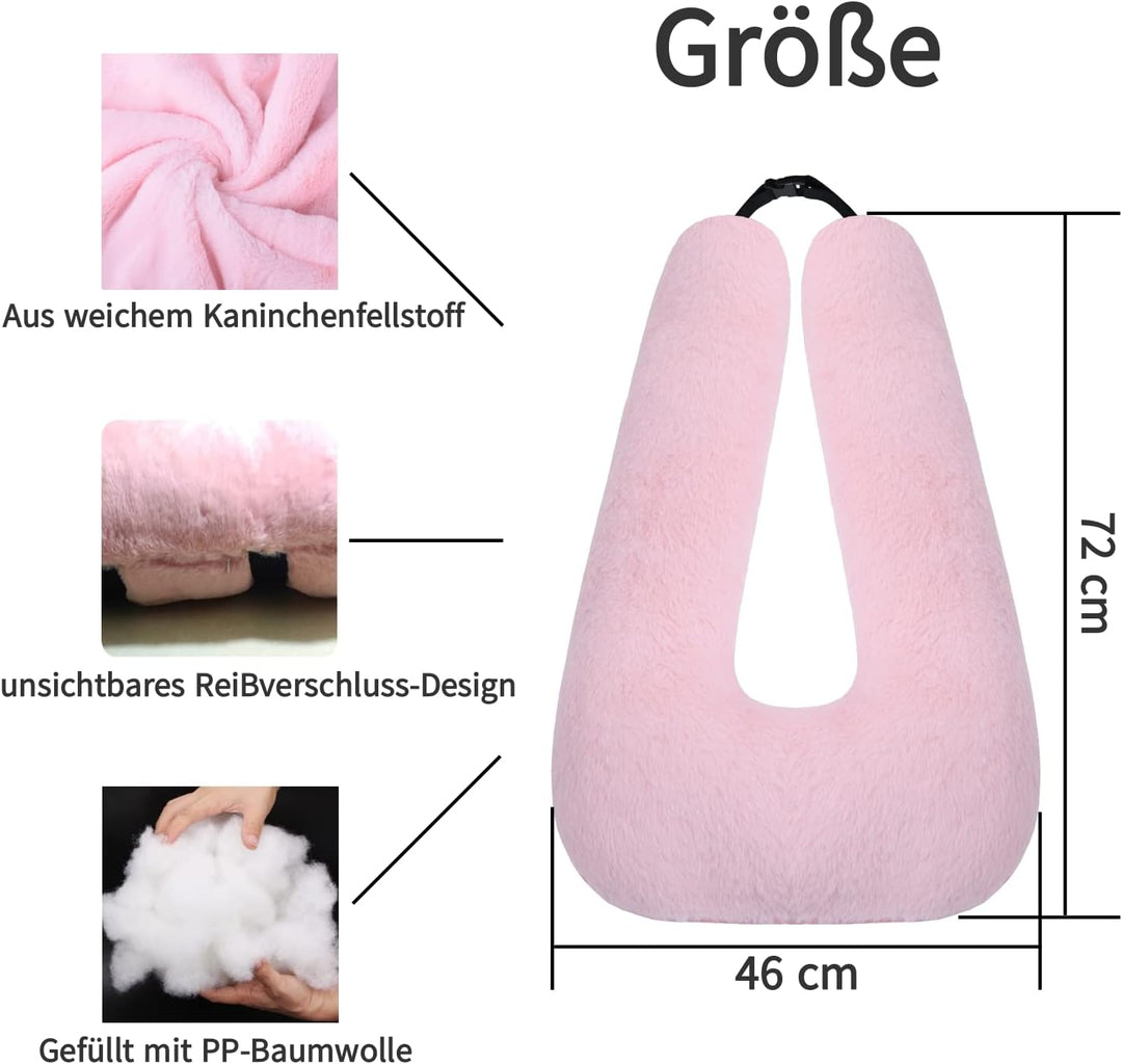 FHSGGP Reisekissen Kind Nackenkissen Autoschlafkissen für Lange Reisen U-Form Auto Sicherheitsgurt K