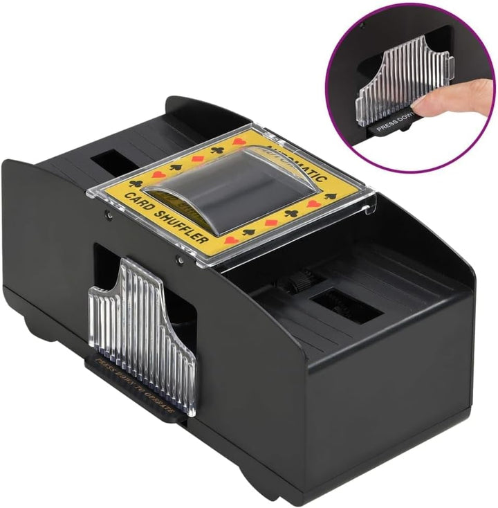 vidaXL Automatischer Kartenmischer, Elektrische Kartenmischmaschine für 2 Decks, Mischmaschine für K
