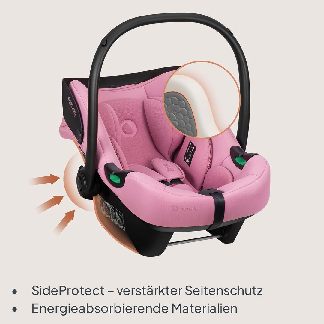Lionelo ASTRID i-Size Baby Autositz 40-87 cm, Babyschale Gruppe 0+, Rückwärtsgerichtete Montage, 3-P