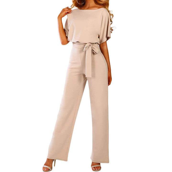 Coloody Damen Lang Jumpsuit Elegant Sommer Ärmellos Rundhalsausschnitt Overall Hosenanzug Romper Wei