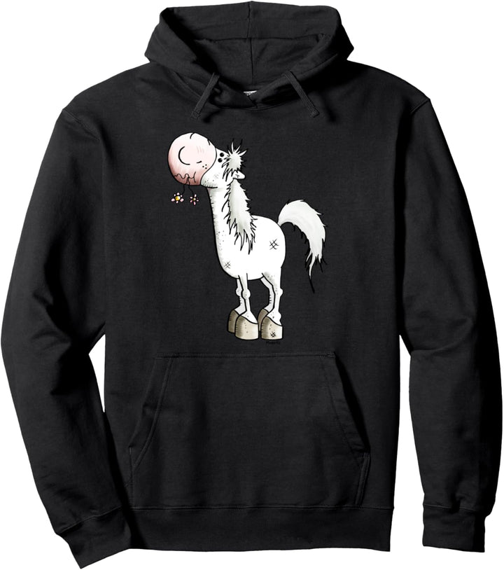 Pferd Mit Blümchen I Schimmel Pony I Reiter Fun Pullover Hoodie