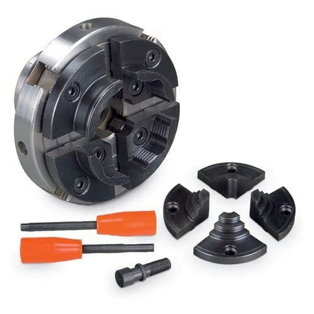 Holzstar 4-Backenfutter-Set 2, Ø 100 mm M33 x 3,5 (Aufnahme Spannbereich aussen: 50mm - 90mm, innen: