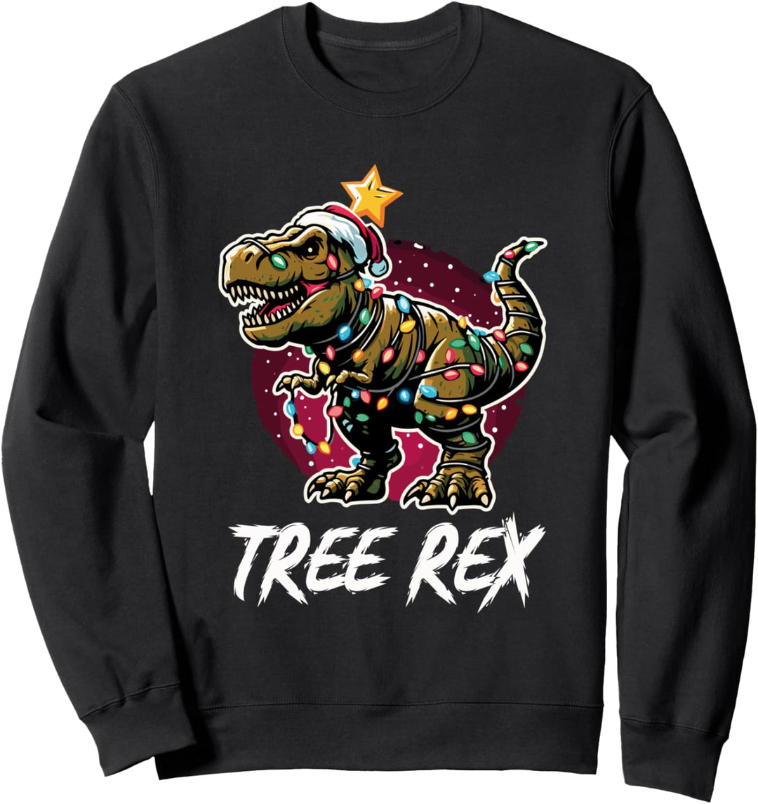 Tree Rex Dinosaurier T-Rex Weihnachtsbaum Weihnachten Sweatshirt