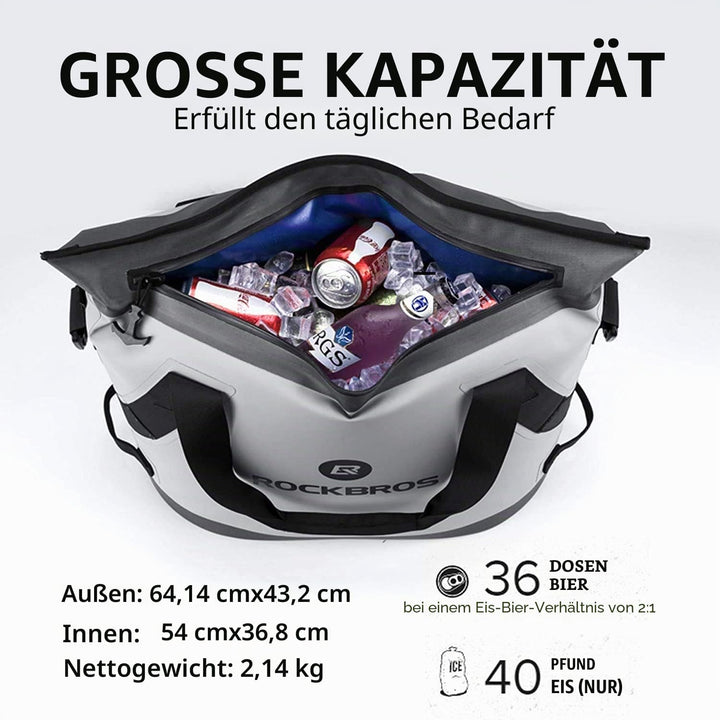 ROCKBROS Kühltasche Wasserdicht Kühler 17L Picknicktasche Isolierte Kühlbox Lunchtasche für Outdoor,
