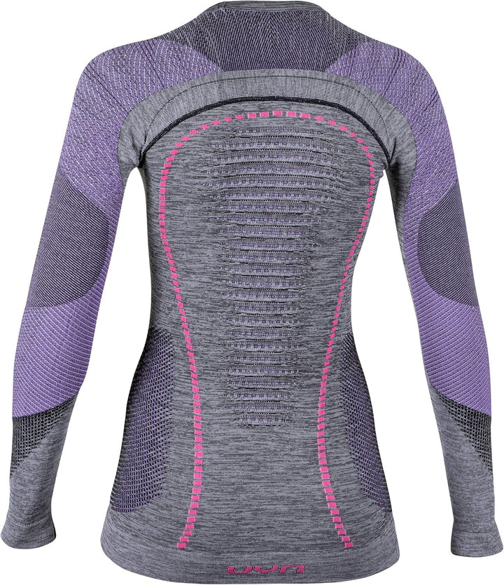 UYN Damen Unterhemd Ambityon UW Unterhemd, Black Melange/Purple/Raspberry, L/XL, U100023