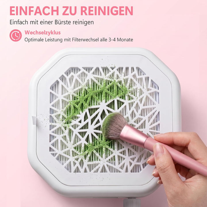 4200 U/min Nagelstaubsauger – geräuscharm, HEPA-Filter. Tragbarer Nagelstaubsauger für Nagelstudio &amp;