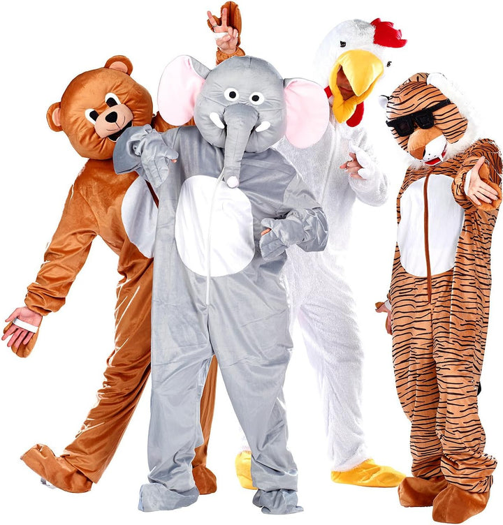 infactory Ganzkörperkostüm Tier: Halloween- & Faschings-Kostüm Verrücktes Hühnchen (Ganzkörper Kostü
