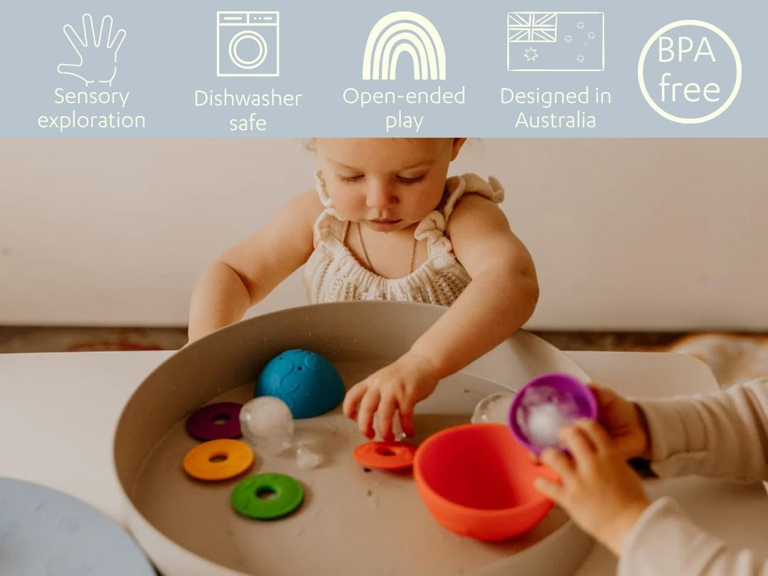 Jellystone Designs, Tray Play 2-in-1-Spieltablett mit Deckel, sensorisches Spiel für Kinder ab 3 Jah