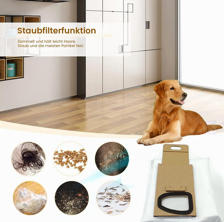 10 x Staubbeutel Ersatz für Xiaomi Roborock H7 H6 Staubsauger Zubehör Teile Weiss/Opulenter Garten,