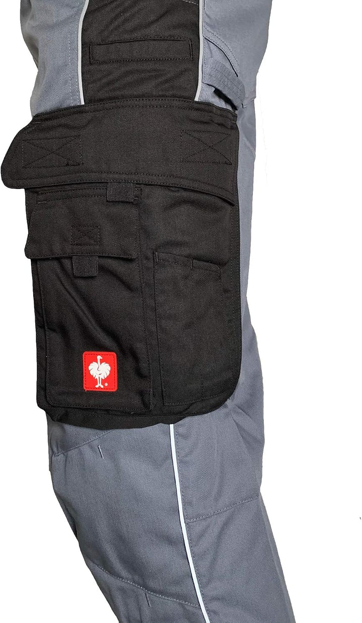 E.S. Herren Bundhose Active Arbeitshose Workwear 48 Grau/Schwarz, 48 Grau/Schwarz