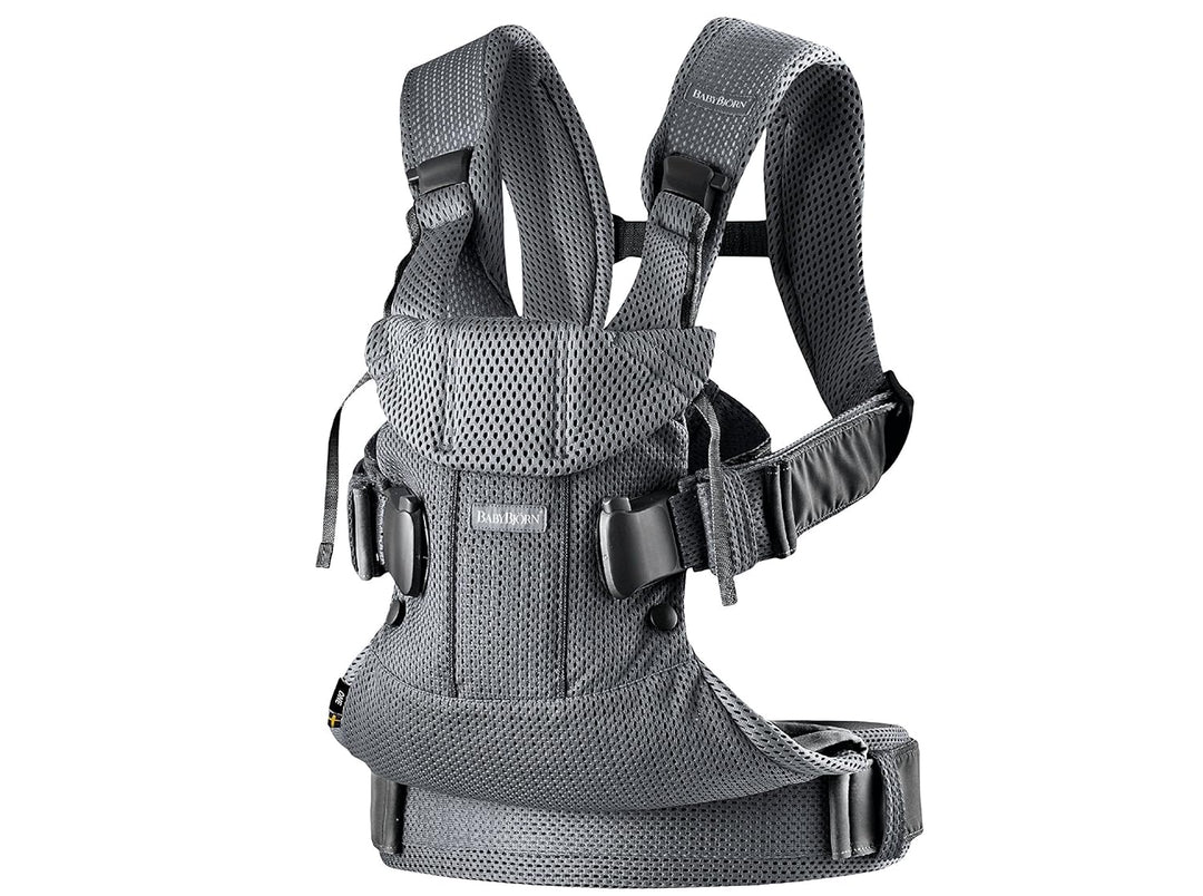 BabyBjörn Babytrage One Air, 3D-Netzstoff, Anthrazitgrau 3D-Netzstoff Anthrazitgrau, 3D-Netzstoff An