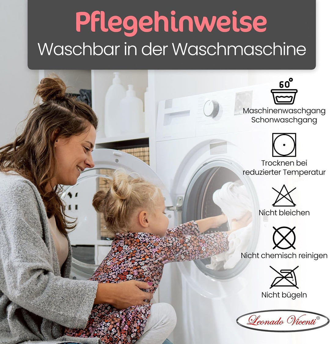 Leonado Vicenti 100% Wasserdichter Matratzenschoner 200x200 cm 2 Stück mit Rundumgummizug Baumwolle
