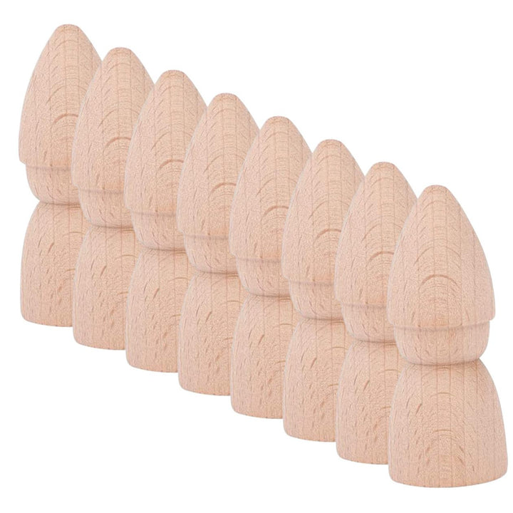 Gogogmee Selbstgemacht Holzpuppen Bastelset 8 Stück zum Bemalen Holzfiguren aus Holz für Kinder Krea