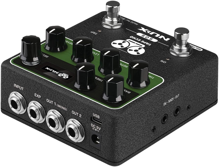 NUX - NDD7 – Tape Echo Pedal mit Midi, Grün