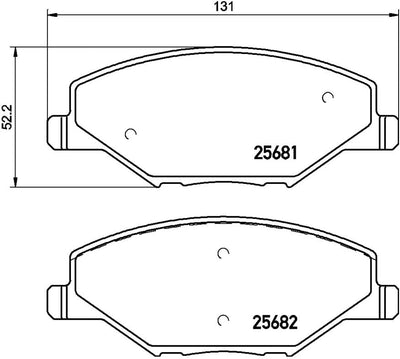 HELLA PAGID 8DB 355 020-521 Bremsbelagsatz - T2204 - Dicke/Stärke: 18mm - Bremssystem: TRW - nicht f