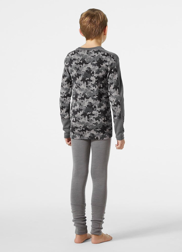 Helly Hansen Junior Unisex New Model JR Graphic Lifa Meri 14 Jahre Concrete, 14 Jahre Concrete
