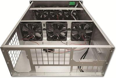 Inter-Tech Gehäuse Mini ITX 4W40 Mining-Rack 179x482x705mm Schwarz