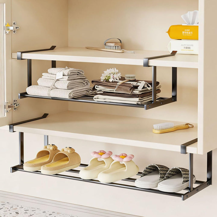 Hängendes Schuhregal Organizer im Schrank, Erweiterbarer 40-70cm Regal Organizer unter den Schrank –