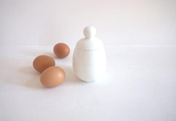 AggCoddler Porcelain and Silicone Egg Boiler for Easy Cooking - Microwave & Dishwasher Safe - Steam,
