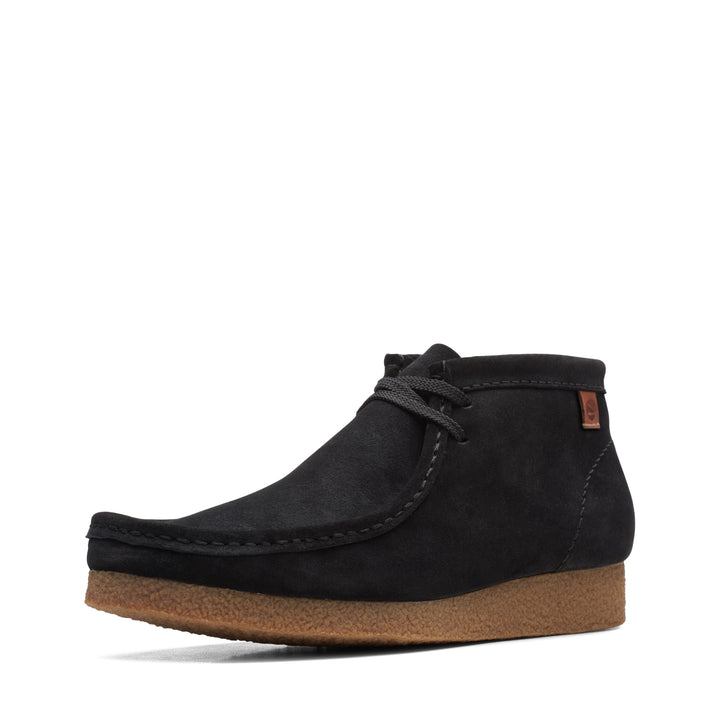 Clarks Herren Shacre Stiefel Stiefelette 43 EU Weit Schwarze Velourslederoptik, 43 EU Weit Schwarze