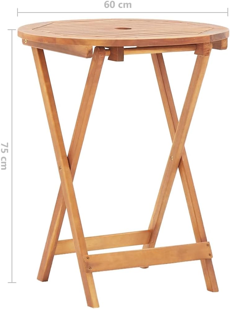 vidaXL Akazienholz Massiv Gartentisch Klappbar Bistrotisch Klapptisch Holztisch Garten Tisch Esstisc