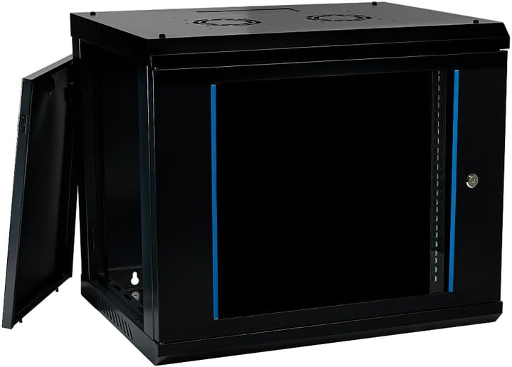 Koscom Connect Netzwerkschrank 9 HE I Serverschrank 19 Zoll I Wandmontage 600 x 450 x 503 mm I voll