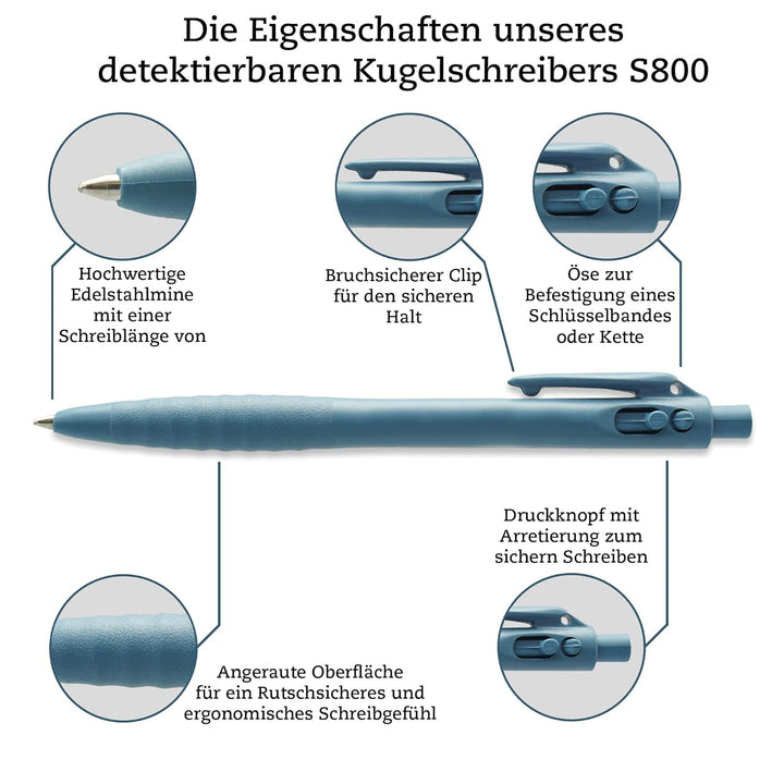 Limpiado Kugelschreiber S800 Detektierbar Röntgenfähig Bruchfest Splitterfest Ergonomischer Griff Mi