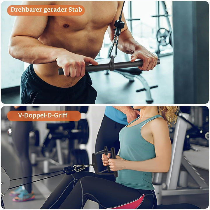 Workout Cable Machine Attachment for Home Gym, SERTT LAT Pulldown Attachments, Cable Accessories for