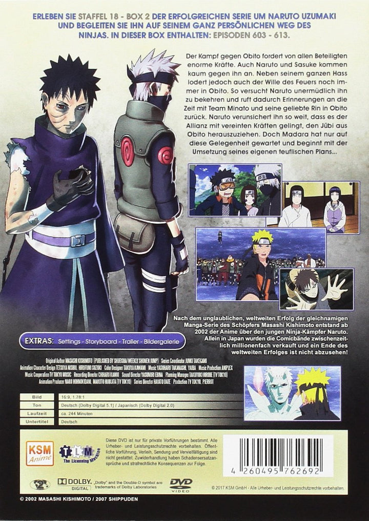 Naruto Shippuden - Der vierte grosse Shinobi Weltkrieg - Obito Uchiha - Staffel 18.2: Folgen 603-613