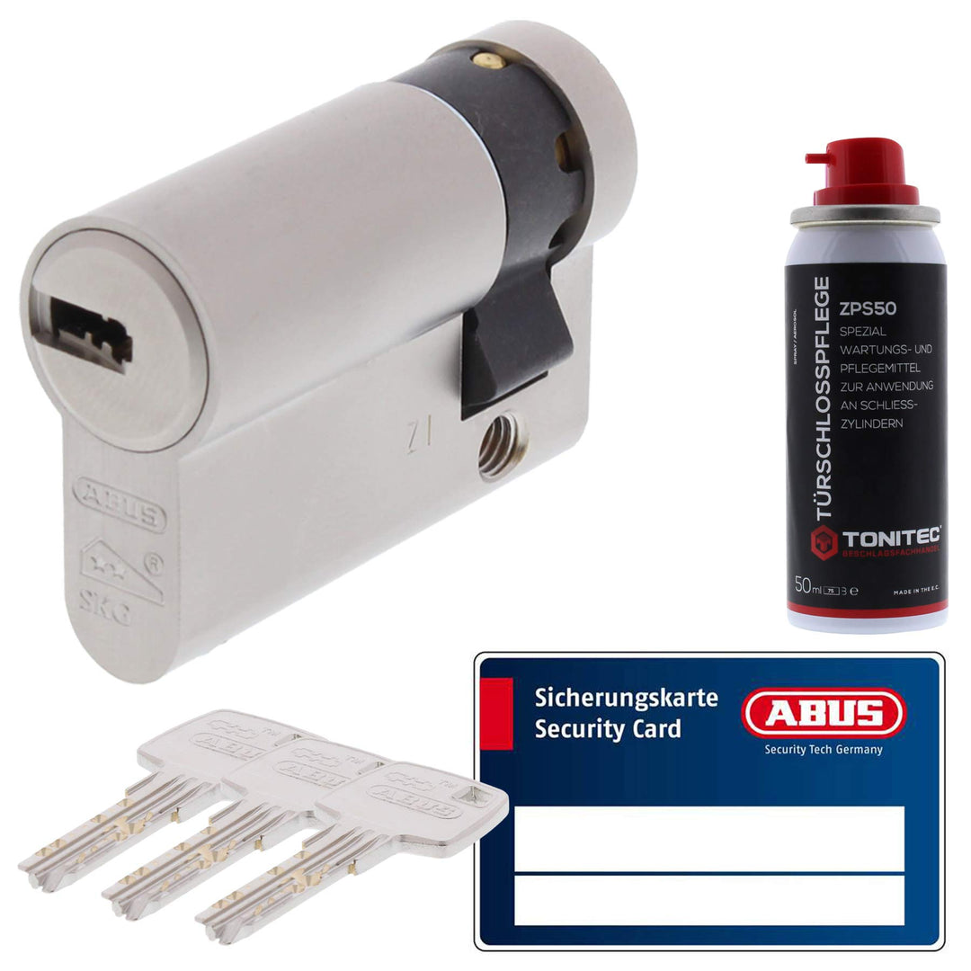 ToniTec Set aus ABUS Profilzylinder Schliesszylinder EC660 Halbzylinder mit 3 Schlüssel Grösse 10 30