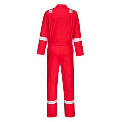 Portwest Iona Baumwoll Overall, Grösse: L, Farbe: Rot, C814RERL Rot L, Rot L