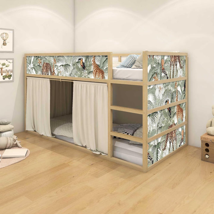 WANDKIND Aufkleber für IKEA KURA Kinderbett Hochbett Klebefolie Möbelfolie Sticker Kinderzimmer Dsch