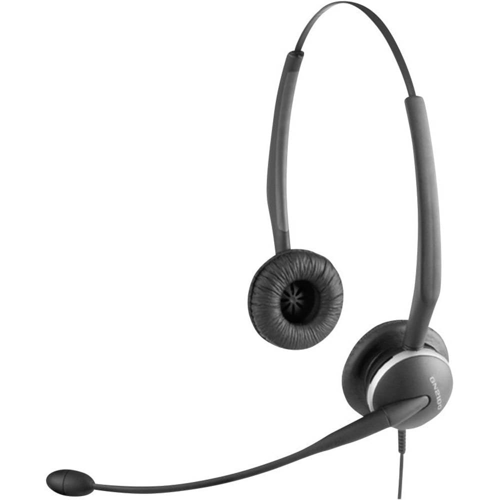 Jabra GN2100 Binaural mit Überkopfbügel (FlexBoom, E-STD, NC), Schwarz