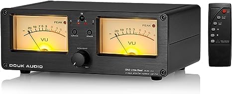Dual Analog VU Meter Audio-Umschalter 2-Wege Verstärker/Lautsprecher Audio Switcher Box Amp Selector