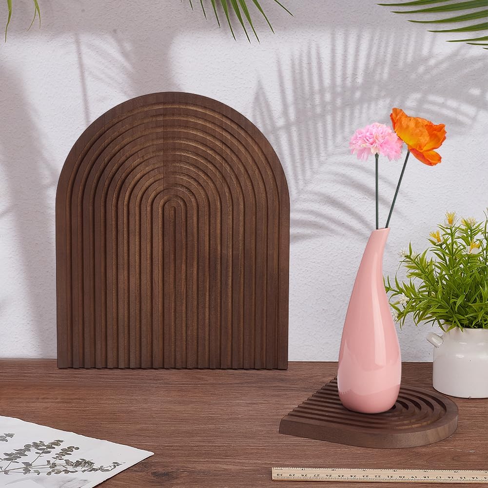 MAYJOYDIY 2 Stück Regenbogen Schneidebrett aus Holz Boho Raumdekor Serviertabletts Regenbogen Schaut