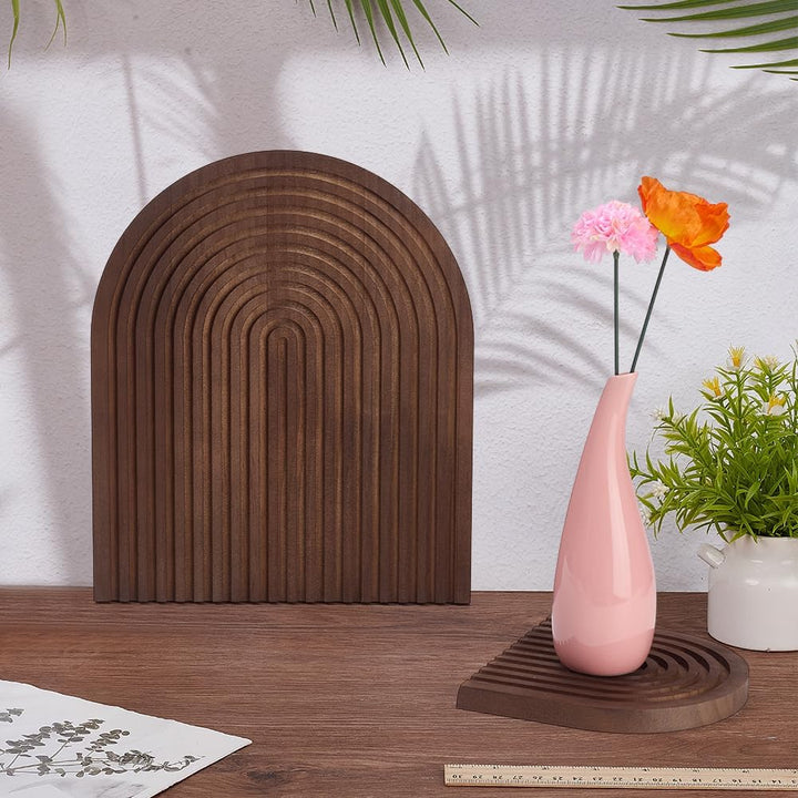 MAYJOYDIY 2 Stück Regenbogen Schneidebrett aus Holz Boho Raumdekor Serviertabletts Regenbogen Schaut