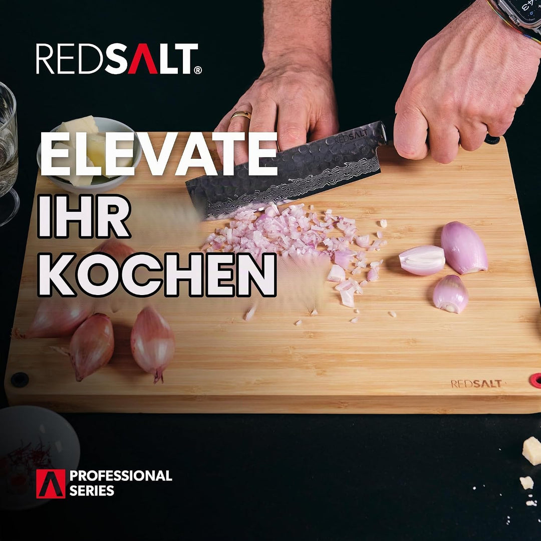 REDSALT® Professional Series NAKIRI 菜切 16cm Damaststahl Gemüsemesser handgefertigt in Japan | Profi