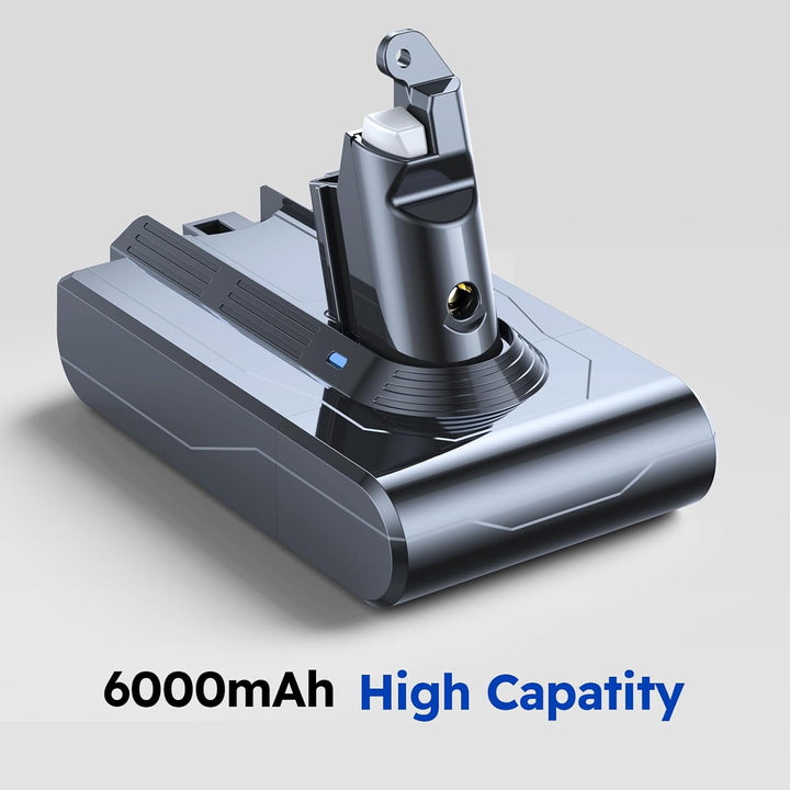 Lestele V6 Akku, 6000mAh Ersatzakku für Dyson V6 DC62 DC61 DC59 DC58 DC72 DC74 SV03 SV05 SV06 SV07 S