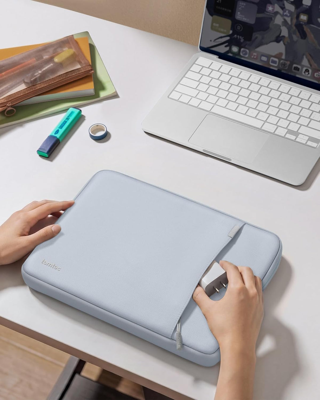 tomtoc 360° Tasche Hülle Entwickelt für 13 Zoll MacBook Neo A3404 (2026) mit A18 Pro Chip, Wasserabw