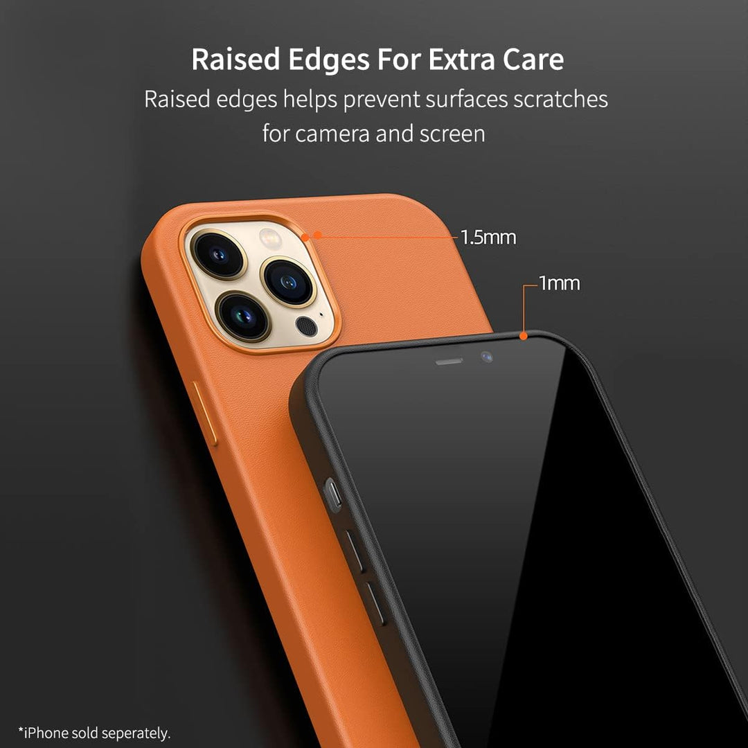 Docco Jette entworfen für iPhone 12/iPhone 12 Pro Lederhülle, Handgefertigte Echtlederhülle für iPho