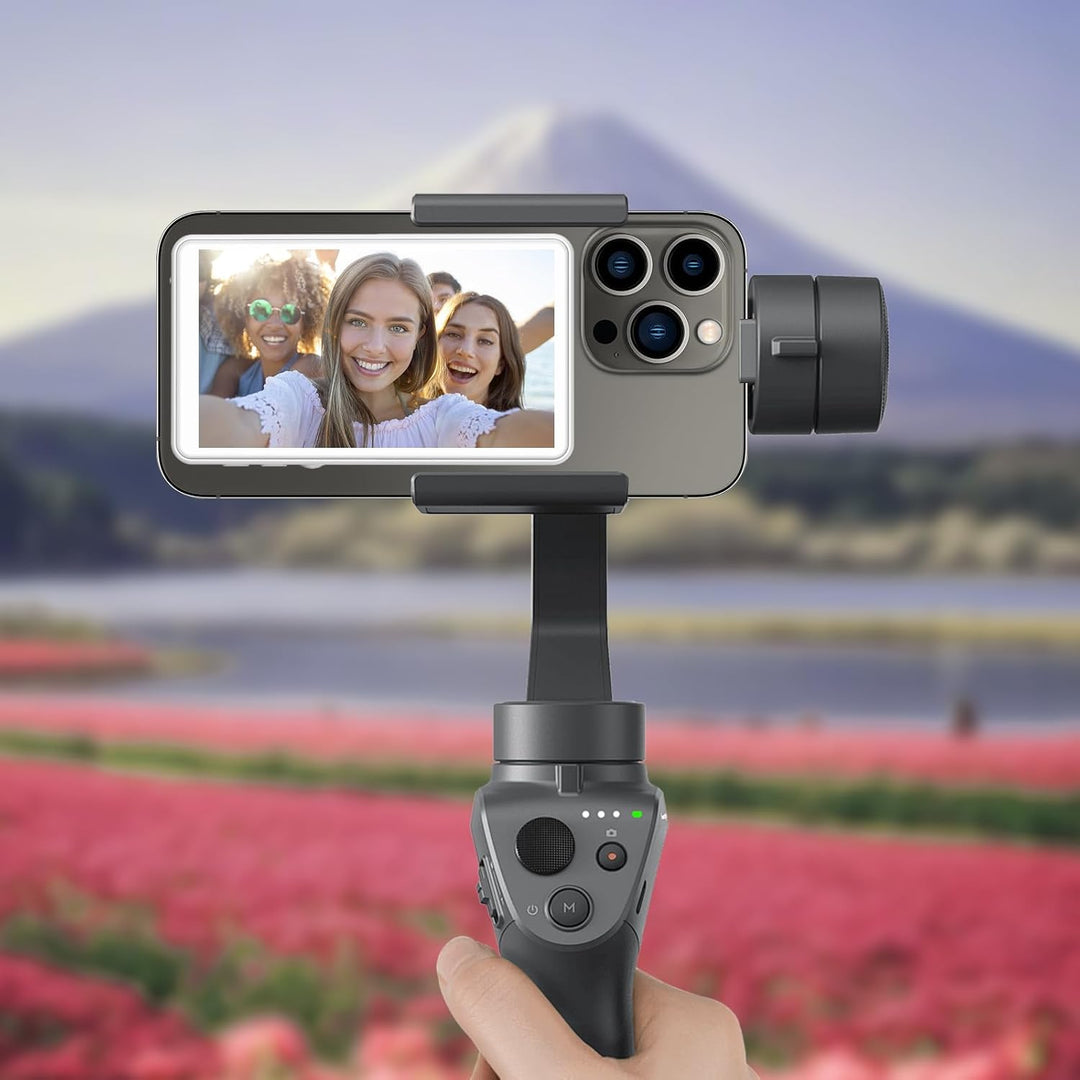 OBEST Telefon Vlog Selfie Monitor Bildschirm, Telefon Rückkamera Selfie Zubehör, Wireless Bluetooth