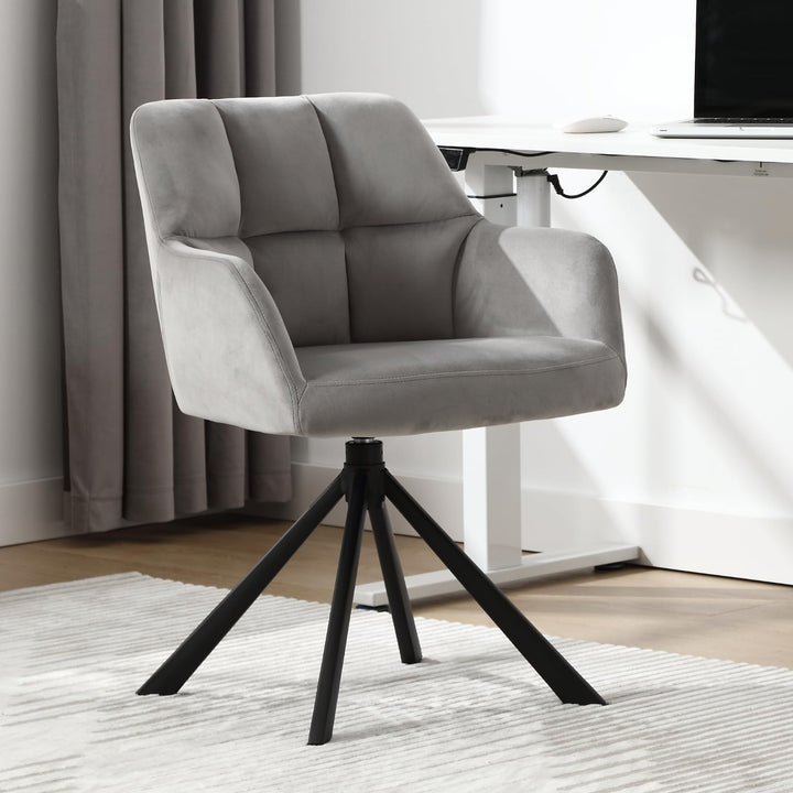 chairus Schreibtischstuhl Samt Bürostuhl 360° Drehbar Schreibtischstuhl Sessel für Arbeitszimmer Dre