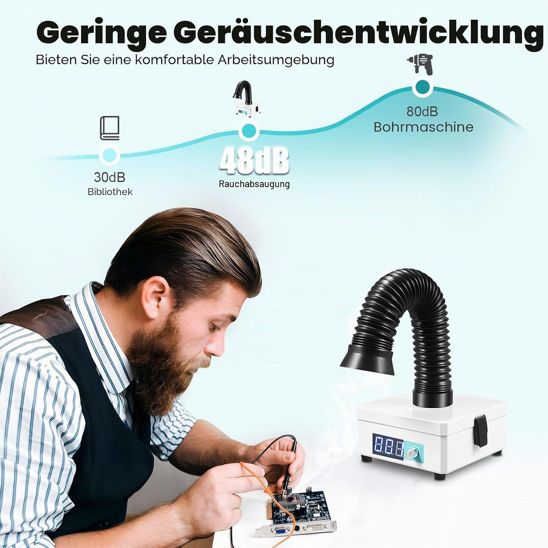 Lötrauchabsaugung Mit 3 Stufen Filter, Desktop Lötrauchabsauger Entferner, Elektrisch Lötrauch Absau