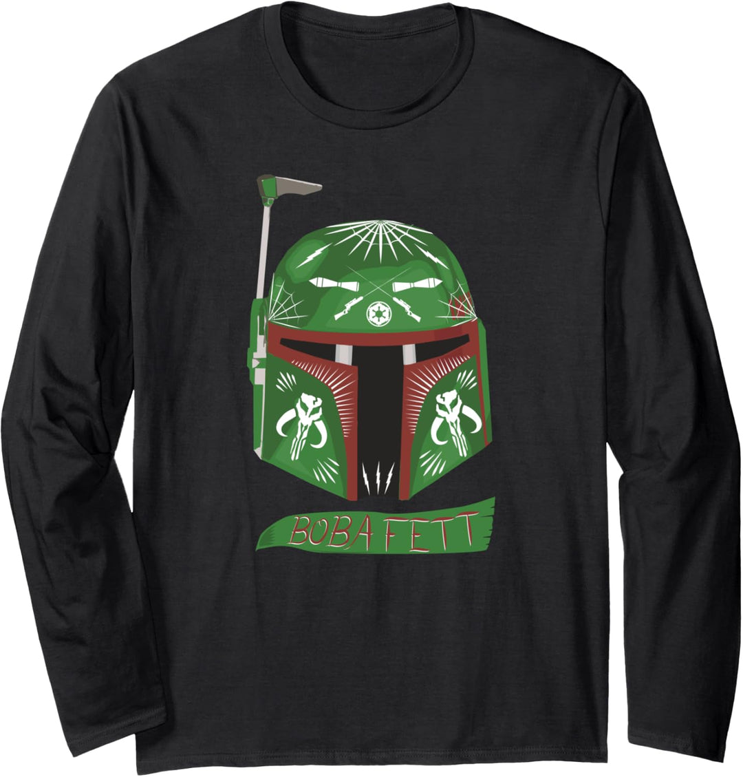 Star Wars Boba Fett Bounty Hunter Helmet Langarmshirt